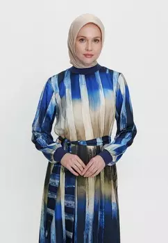 Платье макси MODEST BELTED MAXI DAY DRESS Armine, синий