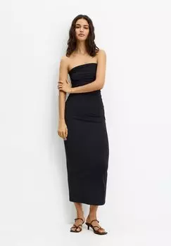 Платье макси PULL&BEAR, черный
