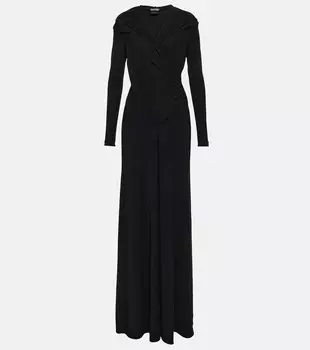 Платье макси с капюшоном TOM FORD, черный