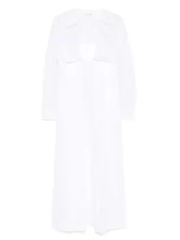 Платье макси с корсетом Alberta Ferretti, белый