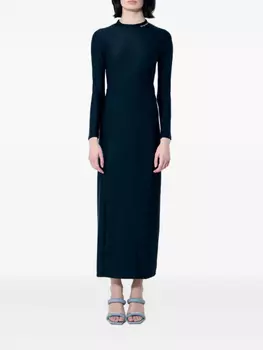 Платье макси с логотипом Alexander Wang, синий