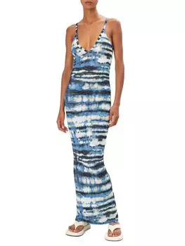 Платье макси с принтом Rozio Ronny Kobo, цвет Blue Tie Dye Multi
