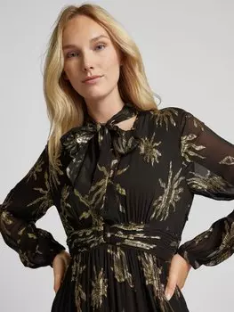 Платье макси с V-образным вырезом Scotch & Soda, черный