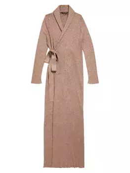 Платье макси с запахом Balenciaga, золото