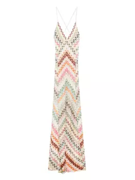 Платье макси с зигзагом Missoni, нейтральный
