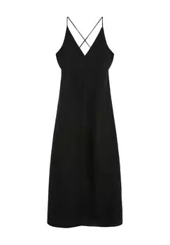 Платье макси Strappy OYSHO, черное