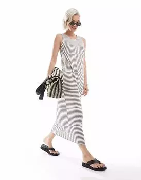 Платье-макси Vero Moda с пышной юбкой в полоску