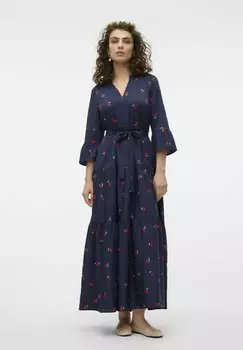 Платье макси Vero Moda, темно-синий