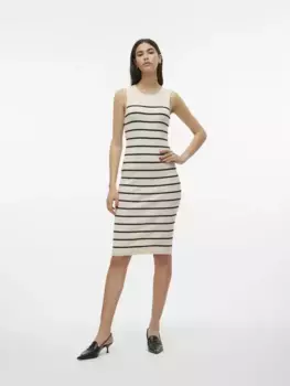 Платье макси Vero Moda "VMGIZELLE SL O-NECK BLK DRESS GA NOOS", черный
