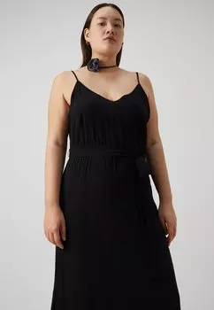 Платье макси Vmceasy Slit Vero Moda, черное