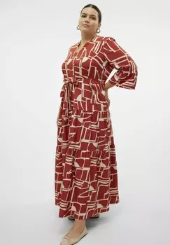 Платье макси VMZERA Vero Moda Curve, бежевый