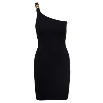 Платье Michael Kors One-shoulder Tank With Metal Logo, черный