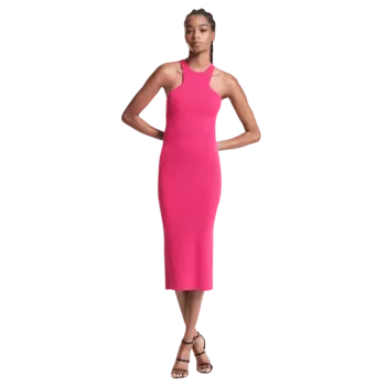 Платье Michael Kors Ribbed Stretch Viscose Tank, розовый