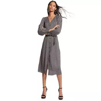 Платье Michael Michael Kors Logo Jacquard, черный/кремовый