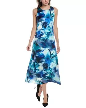 Платье миди Anne Klein, синий