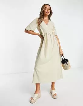 Платье миди ASOS DESIGN, белый