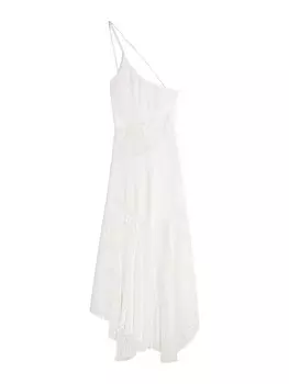 Платье миди Bershka Dress, белый