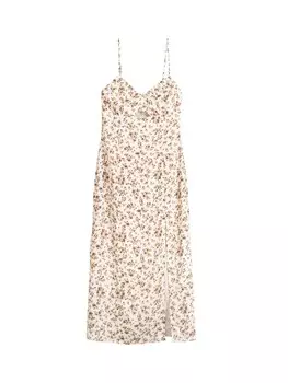 Платье миди Bershka Dress, цвет pastel yellow