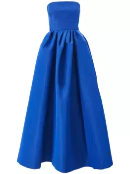 Платье миди без бретелей Carolina Herrera, синий