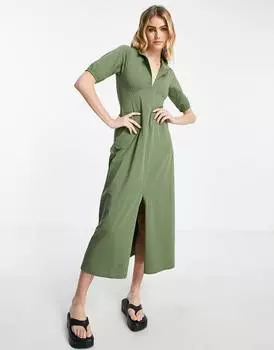 Платье миди цвета хаки ASOS DESIGN Ultimate