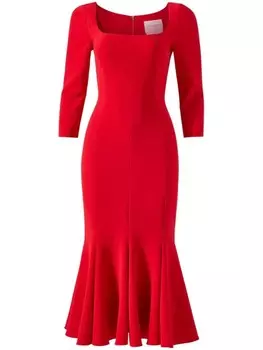 Платье миди фасона «труба» Carolina Herrera, красный