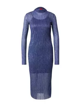 Платье миди HUGO Dress Noleanna, темно-синий