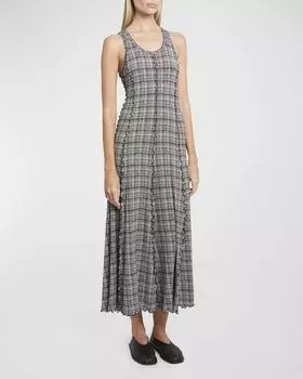 Платье миди из джерси с рисунком Matilda Proenza Schouler White Label, цвет Blackoff White