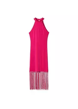 Платье миди MANGO Dress Liza, фуксия