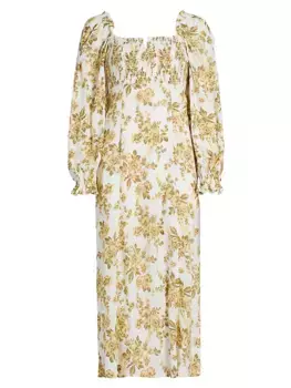 Платье миди с цветочным принтом Jaymes Free People, цвет pastry cream combo
