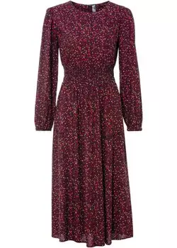Платье миди с цветочным принтом Rainbow, бежевый