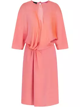 Платье миди с круглым вырезом Giorgio Armani, розовый