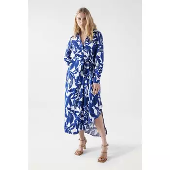 Платье миди Salsa Jeans Floral Print Midi Long, Разноцветный