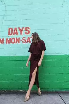 Платье миди со сборчатыми деталями ZARA, цвет Light burgundy