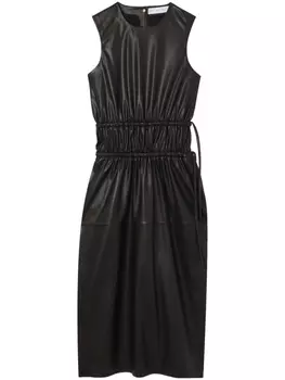 Платье миди со сборками Proenza Schouler White Label, черный