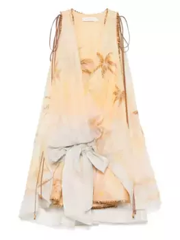 Платье мини Balance Plunge ZIMMERMANN, желтый