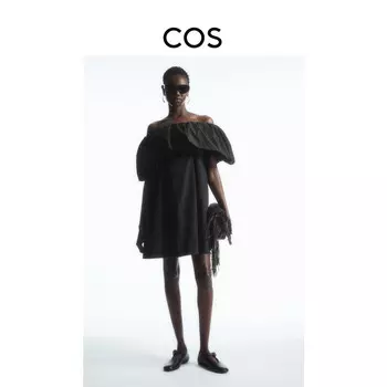 Платье-мини Cos со сборками, черный