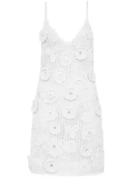 Платье мини Ferline LoveShackFancy, белый