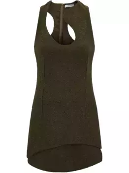 Платье мини из ткани букле Ferragamo, зеленый