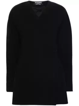 Платье мини La Oval Robe JACQUEMUS, черный