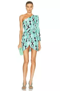 Платье мини Patbo Twist One Shoulder In, цвет Piscene Blue