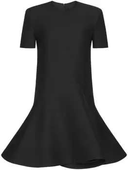 Платье мини с баской Valentino Garavani, черный