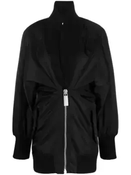 Платье мини с объемными рукавами OFF-WHITE, черный