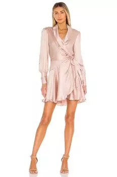 Платье мини Zimmermann Silk Wrap, цвет Petal