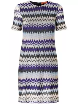 Платье Missoni зигзагообразной вязки, синий