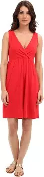Платье Mod-o-doc Cotton Modal Surplice Tank Dress, цвет Hot Tamale