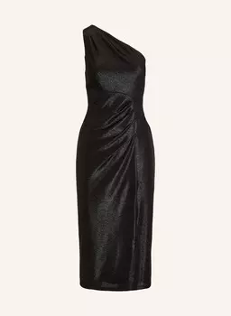 Платье на одно плечо рудрани из блестящей пряжи Lauren Ralph Lauren, черный