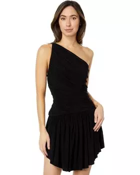 Платье Norma Kamali Diana Uneven Flair Mini, черный