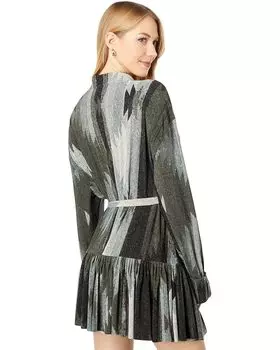 Платье Norma Kamali Oversized Boyfriend Shirt with Ruffle Bottoms, цвет Southwest