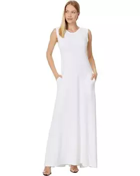Платье Norma Kamali Sleeveless Swing Maxi Dress, цвет Snow White
