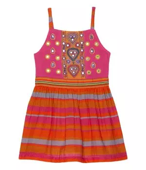 Платье PEEK, Embroidered Stripe Dress